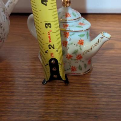 Vintage China Arthur Wood & Son England Tea Pot Mini Green Oriental Hand Painted Dragonware Tea Pot