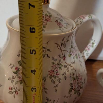 Vintage China Arthur Wood & Son England Tea Pot Mini Green Oriental Hand Painted Dragonware Tea Pot
