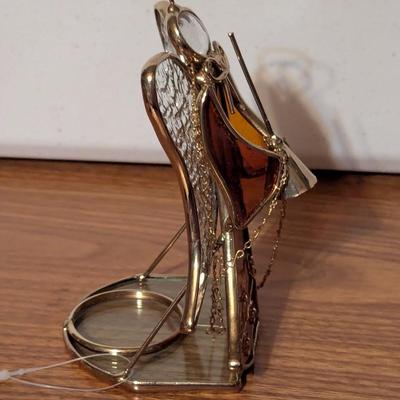 7" Tall Stained Glass Angel Candle