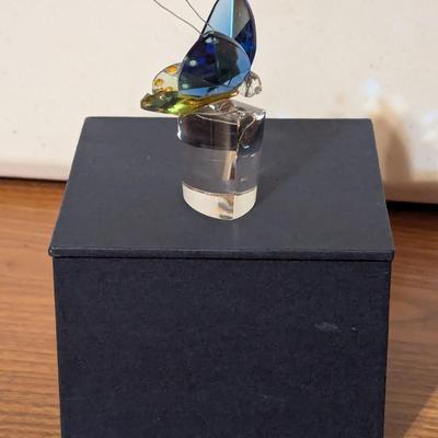 Glass Butterfly With Box