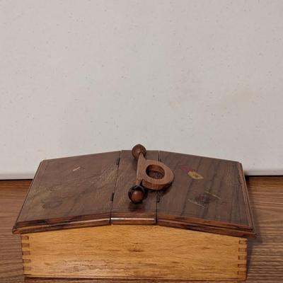 Vintage Italian Wood Table Top Sewing Box Made By Italco