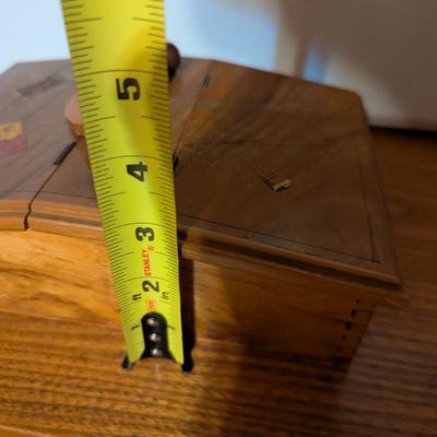 Vintage Italian Wood Table Top Sewing Box Made By Italco