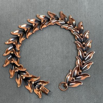 Vintage Signed Renoir Copper Tone Bracelet