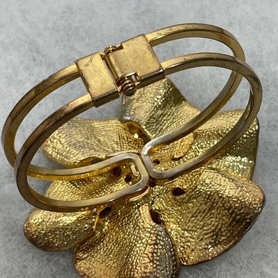Huge Flower Clamper Bracelet