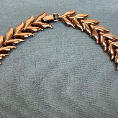 Vintage Signed Renoir Copper Tone Necklace