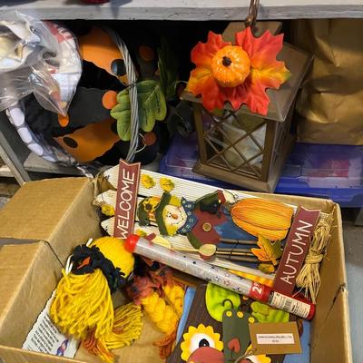 Four shelves of decor