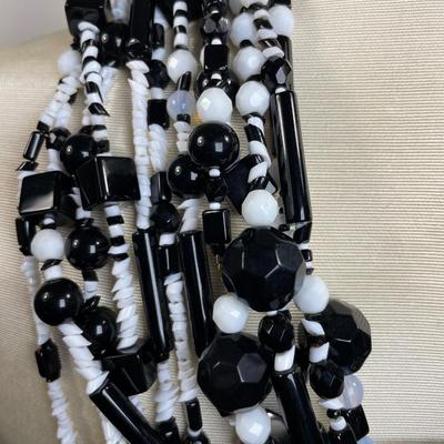 Huge Vintage Glass Beaded Neck