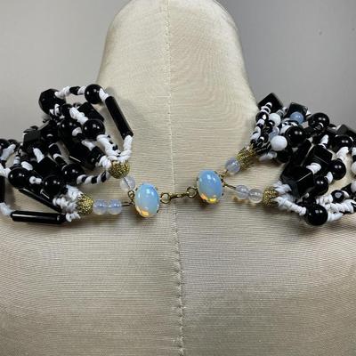 Huge Vintage Glass Beaded Neck