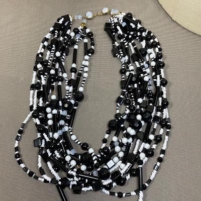 Huge Vintage Glass Beaded Neck