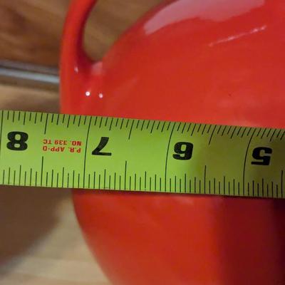 Vintage 1950's Kitchen Red Hall Pottery Tilted Ball Jug