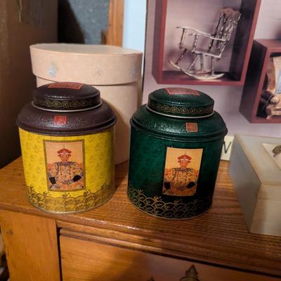 Home Decor Asian Tins Dome Shadow Containers