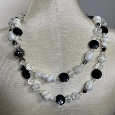 Vintage Beaded Necklace and Earrings Set