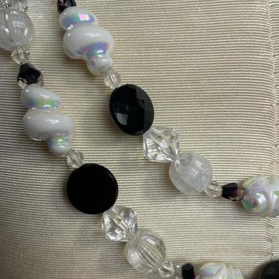 Vintage Beaded Necklace and Earrings Set