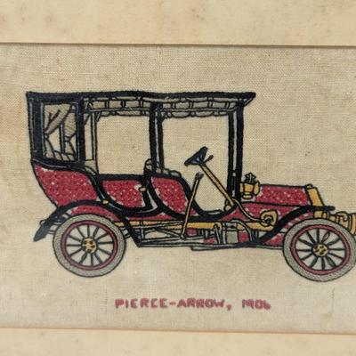 Vintage Needlework Cross Stitch Cars