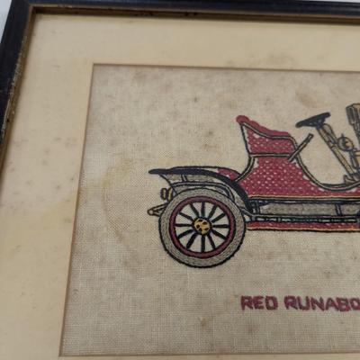 Vintage Needlework Cross Stitch Cars