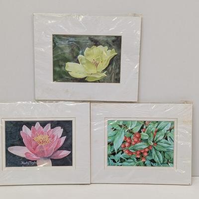 Judy Taylor Flower Prints Approx 12 1/2" x 9 3/4"