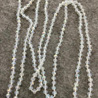 Gorgeous sea opal glass beaded necklace