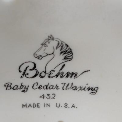 Vintage Boehm Baby Blue Jay Baby Goldfinch & Baby Cedar Waxing Porcelain Figurines #432 & 448 & 436