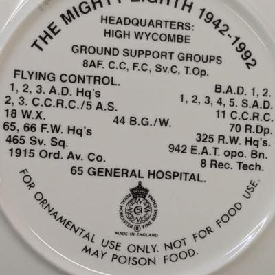 Royal Worcester Porcelain Collection Plate The Mighty Eighth Made In England With Box
