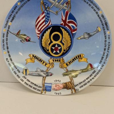 Royal Worcester Porcelain Collection Plate The Mighty Eighth Made In England With Box