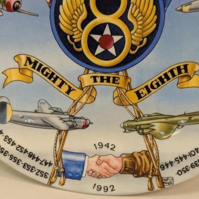 Royal Worcester Porcelain Collection Plate The Mighty Eighth Made In England With Box