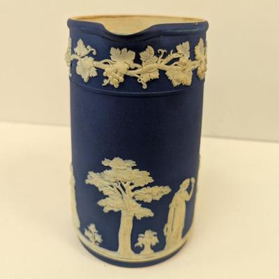 Approx 6 3/4" Antique Dark Blue Wedgwood Jasperware Jug