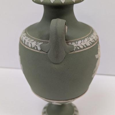 19th Century Wedgwood Green Jasperware Vase