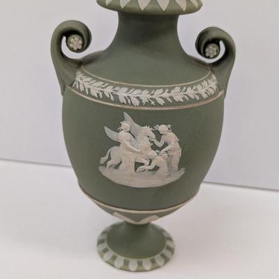 19th Century Wedgwood Green Jasperware Vase