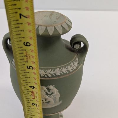 19th Century Wedgwood Green Jasperware Vase