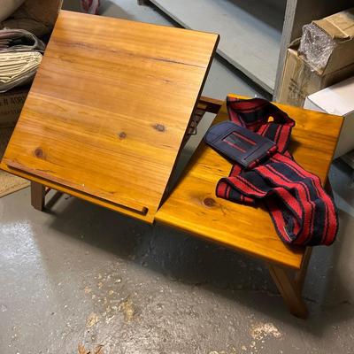 Bed table and suitcase belt