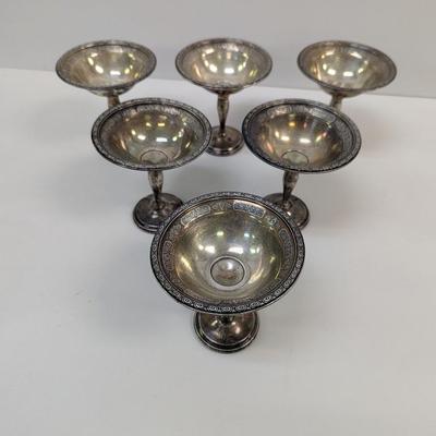 Antique Webster Co. Sterling Cement Loaded Candy Dishes