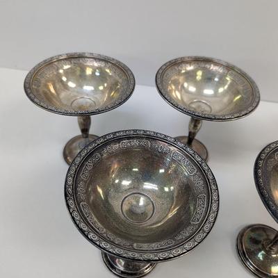 Antique Webster Co. Sterling Cement Loaded Candy Dishes