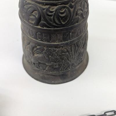 Vintage Church Wall Bell For Sanctuary & Sacristy "Who Touches Me Hear My Voice"