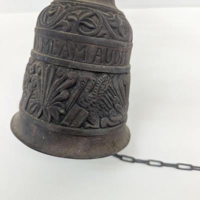 Vintage Church Wall Bell For Sanctuary & Sacristy "Who Touches Me Hear My Voice"