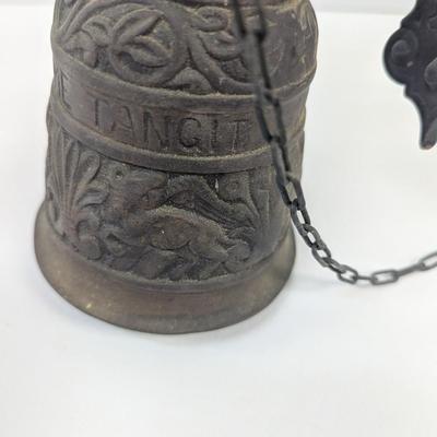 Vintage Church Wall Bell For Sanctuary & Sacristy "Who Touches Me Hear My Voice"