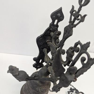 Vintage Church Wall Bell For Sanctuary & Sacristy "Who Touches Me Hear My Voice"