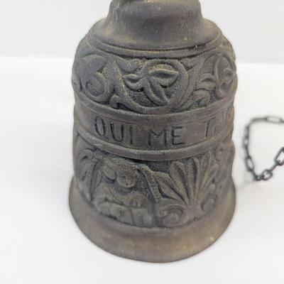 Vintage Church Wall Bell For Sanctuary & Sacristy "Who Touches Me Hear My Voice"