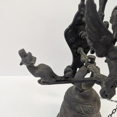Vintage Church Wall Bell For Sanctuary & Sacristy "Who Touches Me Hear My Voice"