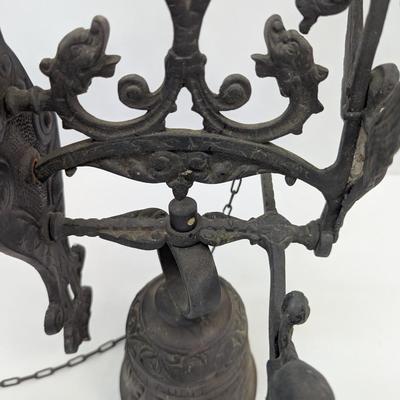 Vintage Church Wall Bell For Sanctuary & Sacristy "Who Touches Me Hear My Voice"