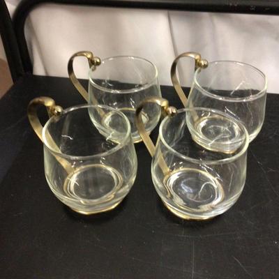 MCM Glass Coffee Craft and Four Glass Coffee Cups