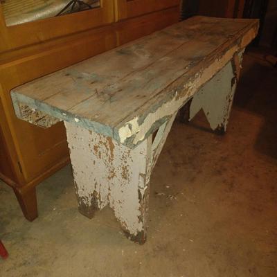 Vintage Rustic Wooden Table/Bench- Approx 46 1/2" Long