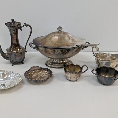 Silver Plated Marked Pieces Sheffield Meriden CT The Goldsmiths & Silversmiths Company EG Webster & Son NY Quadruple Plate Hard...
