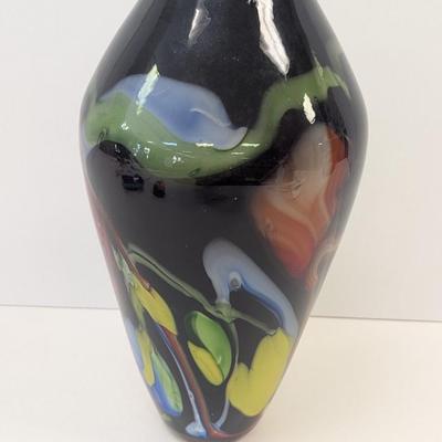 14" Tall Multi-Colored Murano Vase