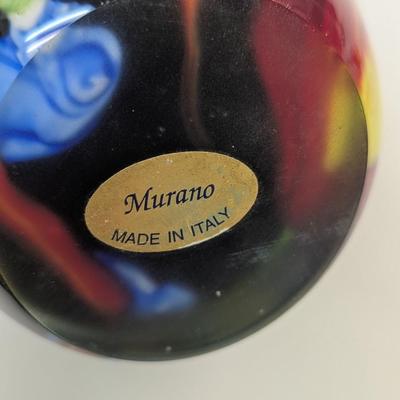 14" Tall Multi-Colored Murano Vase