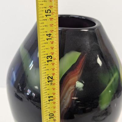 14" Tall Multi-Colored Murano Vase