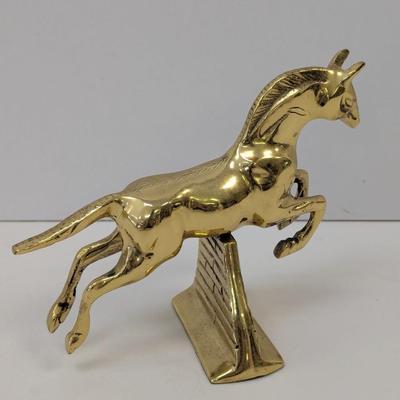Vintage Galloping Brass Horse Figurine