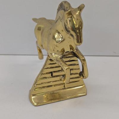 Vintage Galloping Brass Horse Figurine
