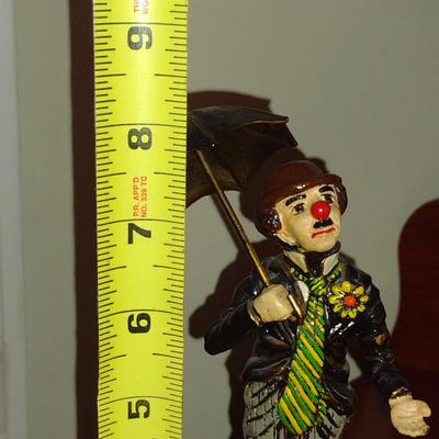 Vintage Ron Lee Clown Figurine on Stone Base- Charlie Chaplin (1982)