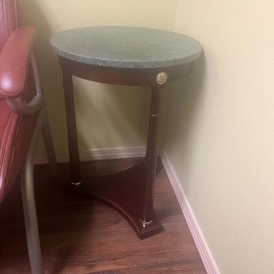 Marble top round table