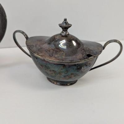 W. G. Webster Teapot & Silver Plated Sugar Dish